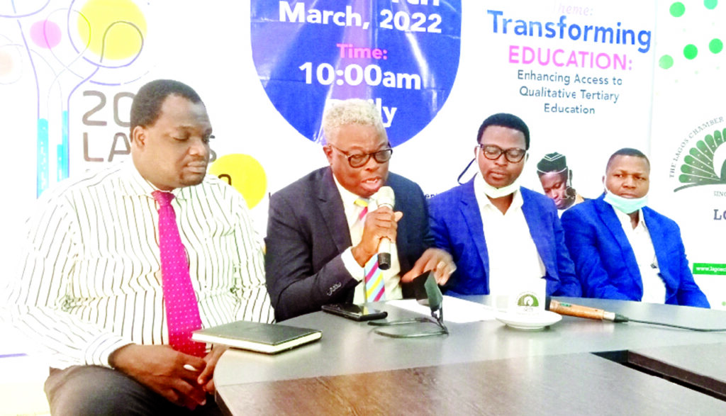 Speakers at the Lagos Education Fair press conference