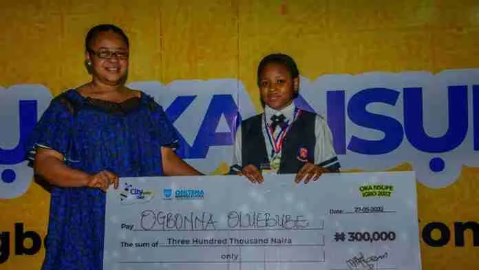 Winner of Igbo spelling bee competition